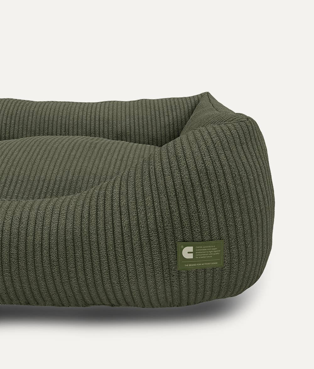 MARLEY - Panier pour chien velours côtelé - VERT