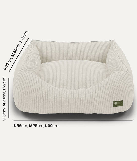 MARLEY - Panier pour chien velours côtelé - BLANC