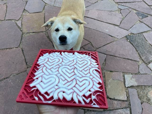 Tapis de léchage et d'occupation - Crazy Dog « Love » ❤️