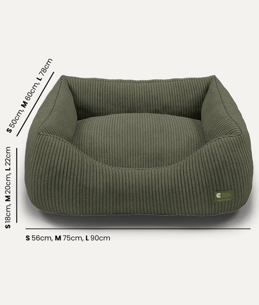 MARLEY - Panier pour chien velours côtelé - VERT