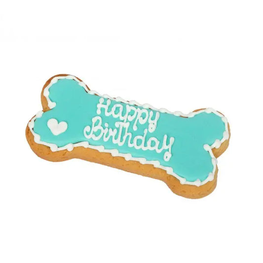 GÂTEAU D'ANNIVERSAIRE POUR CHIEN " HAPPY BIRTHDAY " TURQUOISE