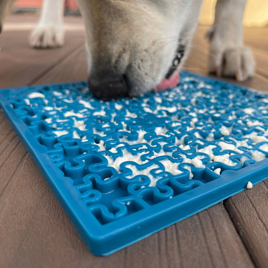 Tapis de léchage et d'occupation pour chien - Motif Puzzle 🧩