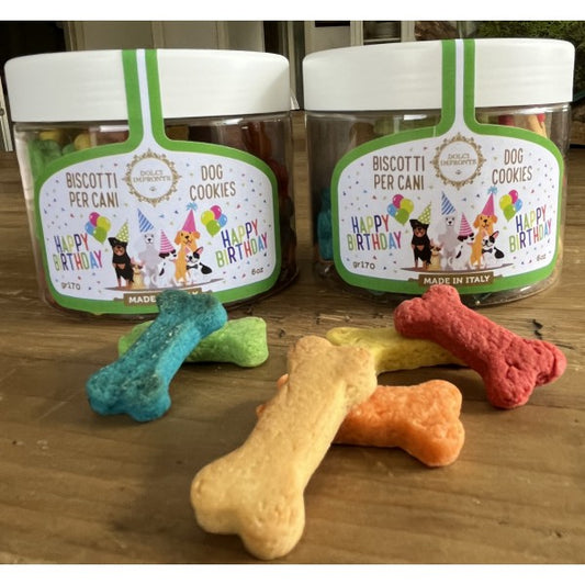 Biscuits multicolores d'anniversaire pour chien - 🎂