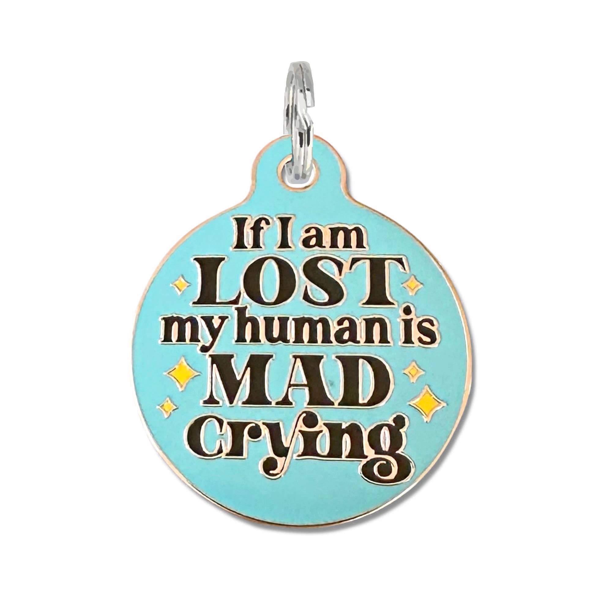 Médaille d'identification QR Code  pour chien - I'm Lost my Human is Mad Crying
