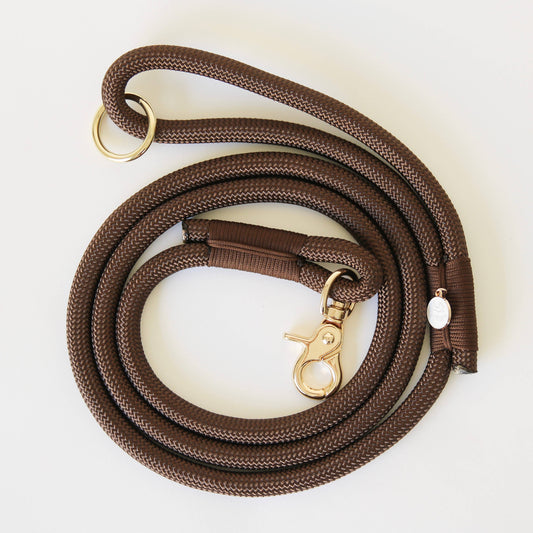 LAISSE EN CORDE POUR CHIEN -  BROWN