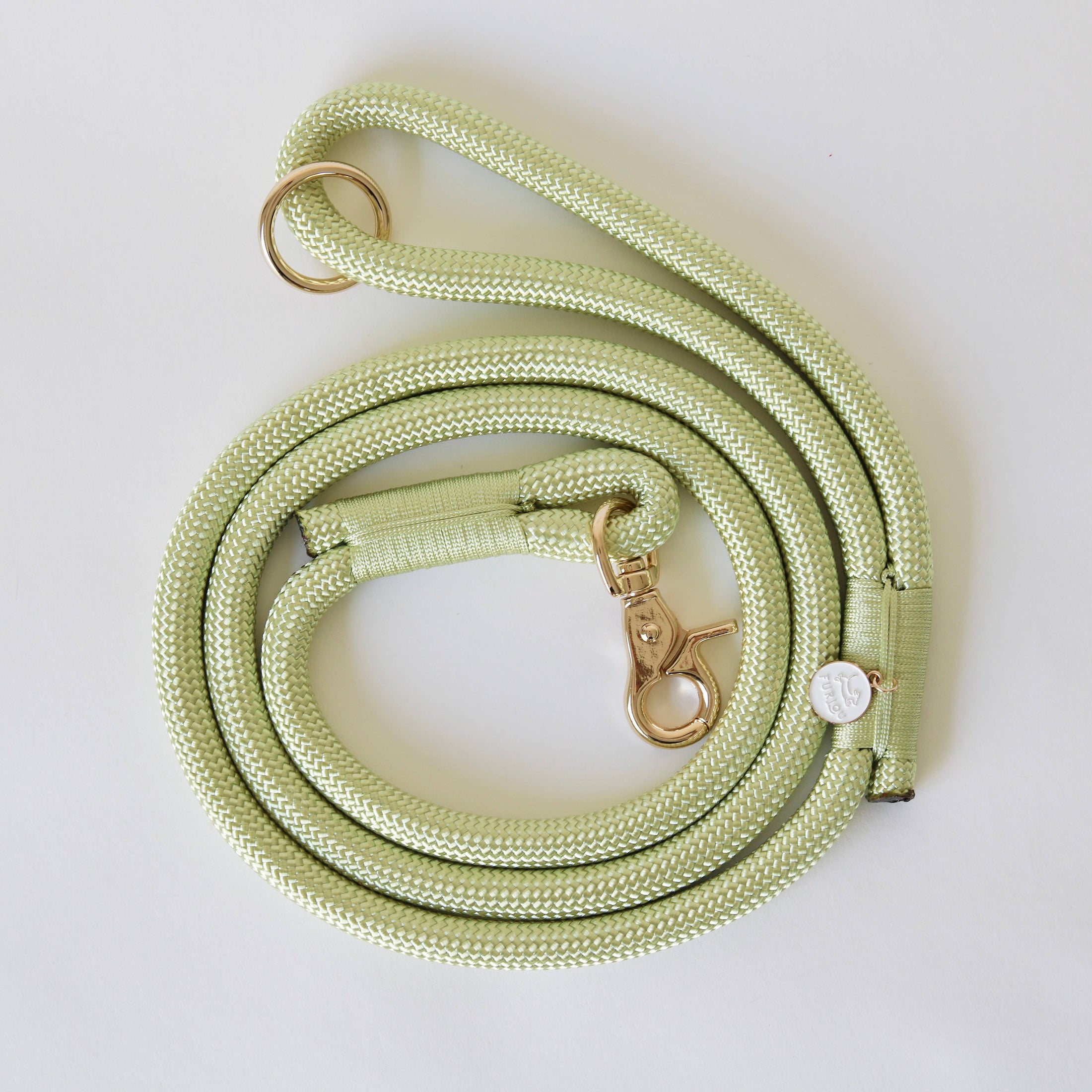 LAISSE EN CORDE POUR CHIEN - VERT LIME